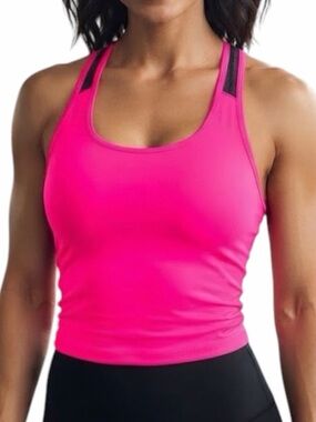 UNDER ARMOUR Hot Pink HeatGear Moisture Wicking Racerback Tank Top Athleisure S